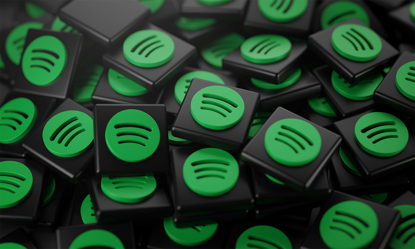 Image of the Spotify logo to support creating content article