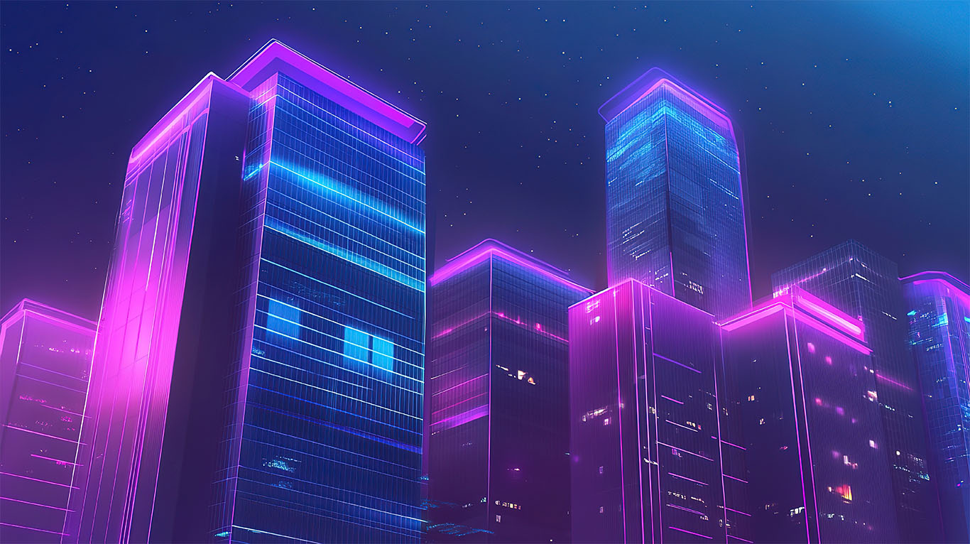 Digital cityscape to support Howard Lerman tech start up article