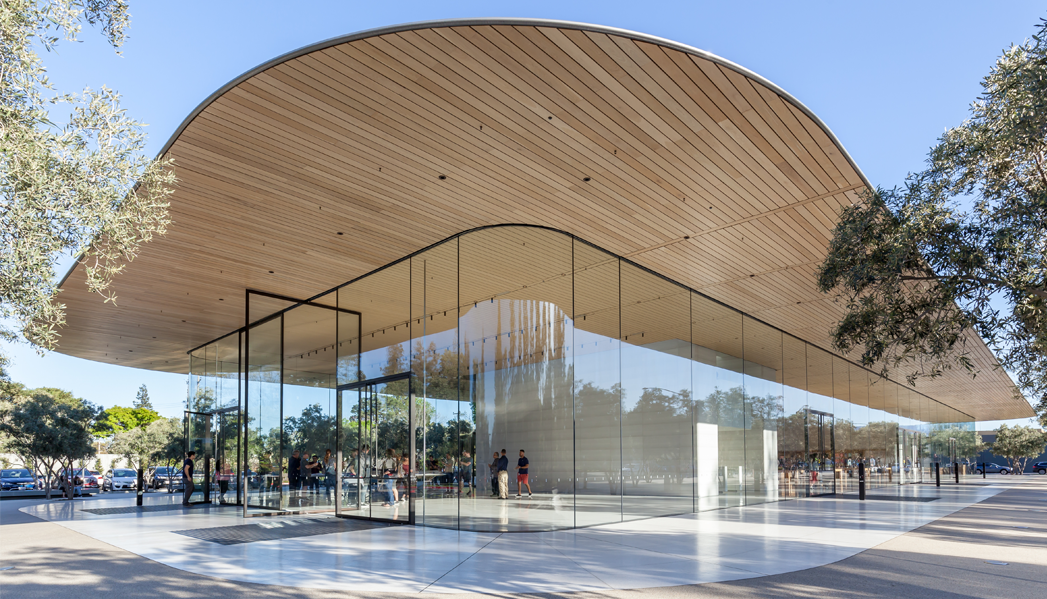 Exterior view of Apple Park Visitor Center